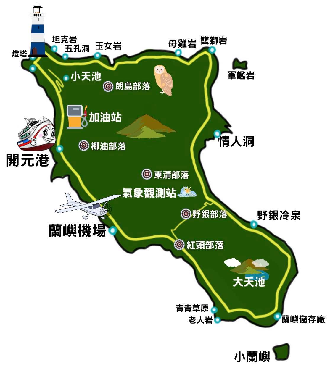 蘭嶼景點地圖